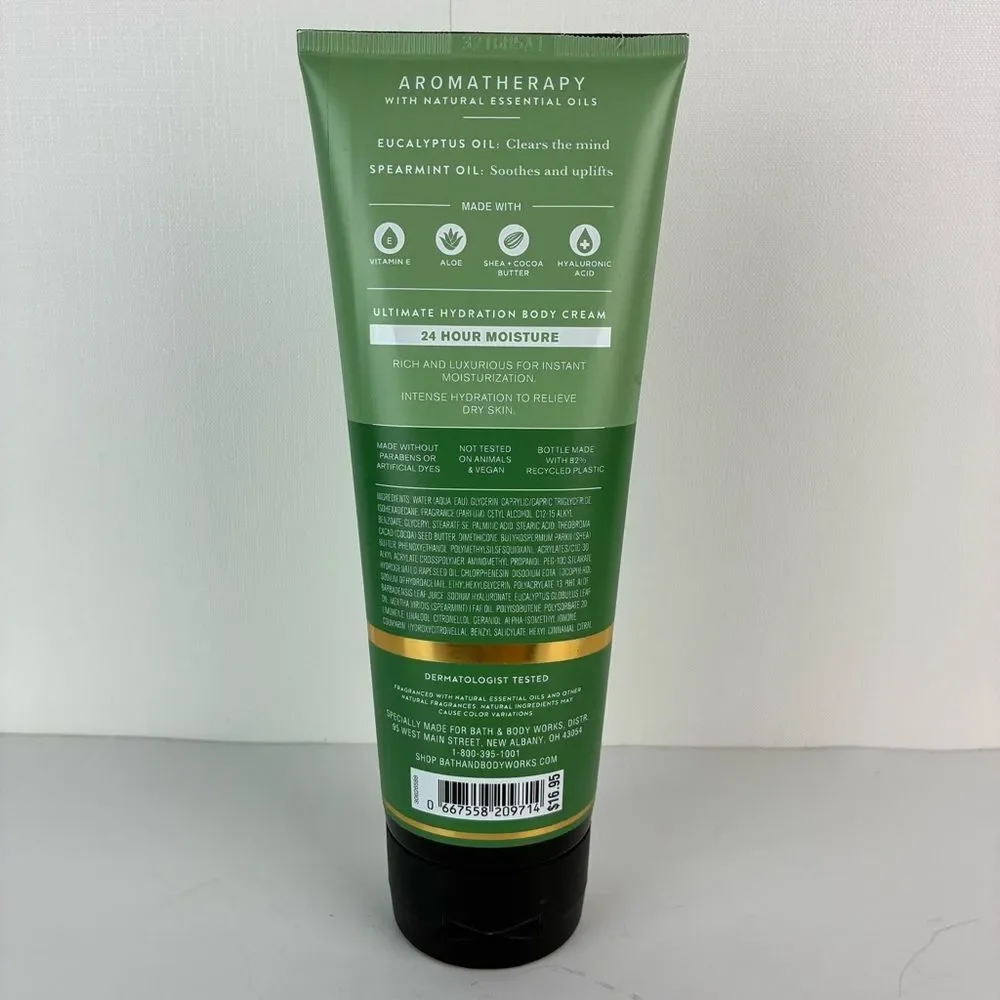 New Bath & Body Works Aromatherapy Eucalyptus Spearmint Stress relief Body Cream